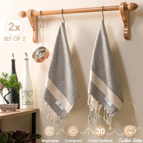 EPHESUS TOWELS - Luxury Turkish Hand Towels Set of 2