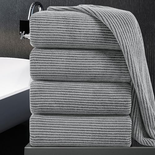 4 Piece Luxurious Bath Towel Set for Home and Hotel Use