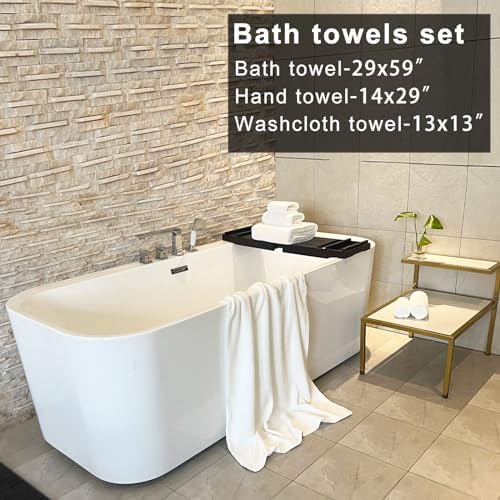 YTYC 29x59 Inch Extra Large Microfiber Towel Set - 6 Piece Quick Dry Soft