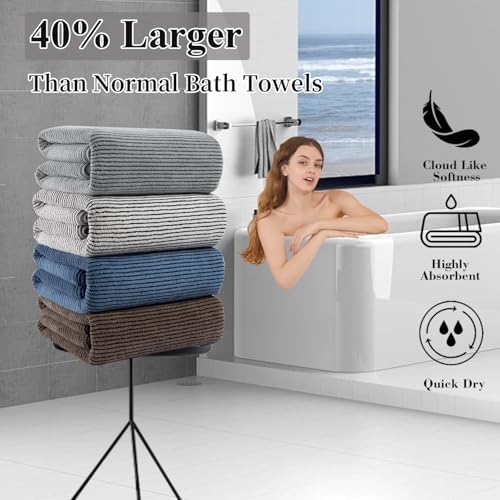 4 Piece Luxurious Bath Towel Set for Home and Hotel Use