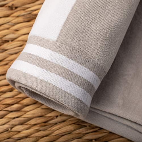 Superior Cotton Striped Beach Towels Set of 6