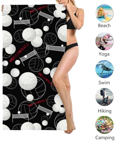 SUNUAN Oversized Microfiber Beach Towel 52x33
