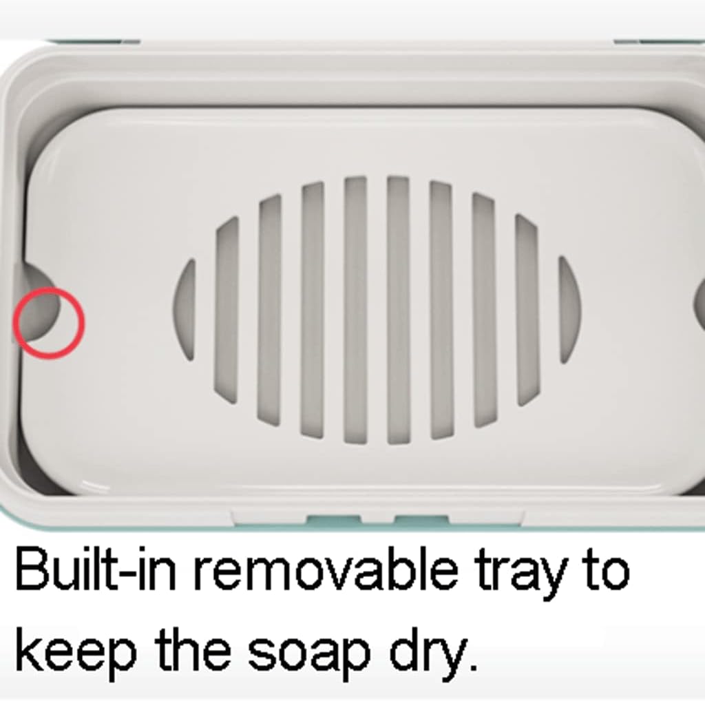 Simple Countertop Soap Dish with Drainage and Water Tray