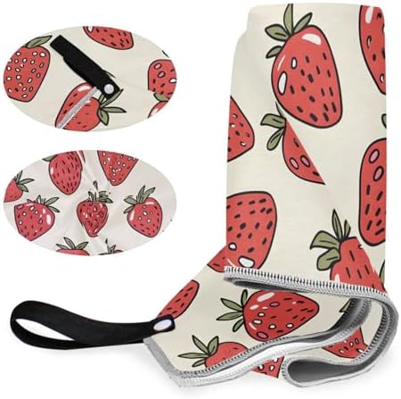 SUABO Strawberry Bath Towels with Hanging Loops