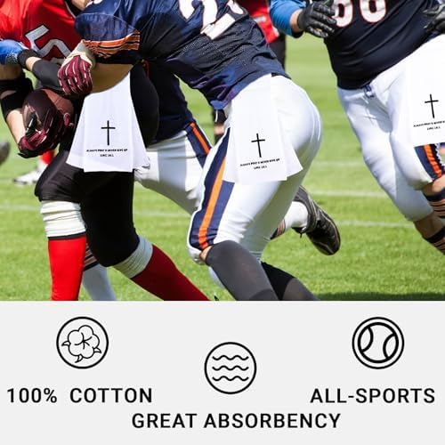 EYNDYN 6 Pcs Football Towel Set with Cross Design