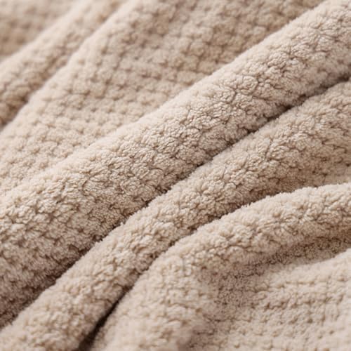 Akzpe 30x60 Inch Extra Large Bath Towel Set 6PCS Microfiber Luxury Towels Beige