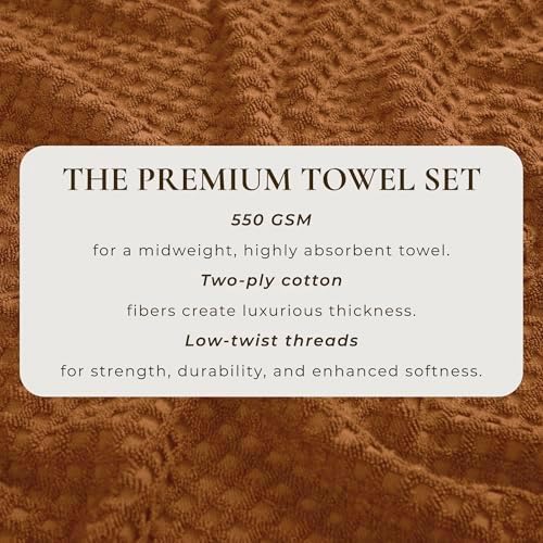 Great Bay Home Orange Bath Towels 6 Pack