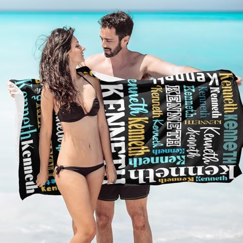 Personalized Beach Towels with Names for Kids and Adults