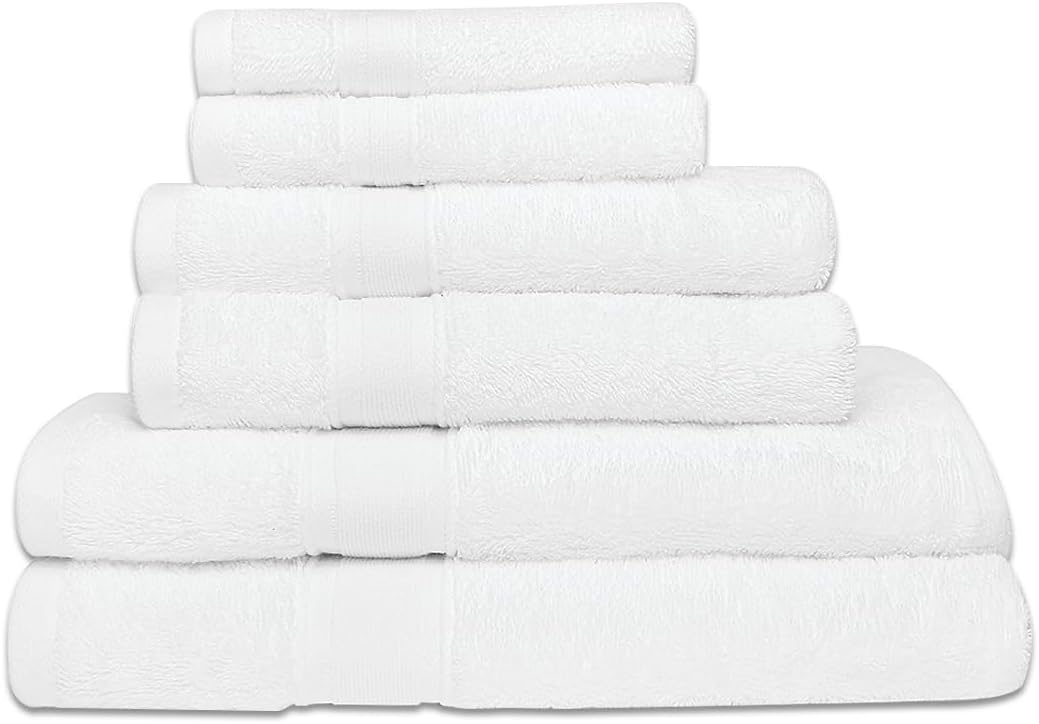BonKaso 6-Piece 100 Cotton Towel Set