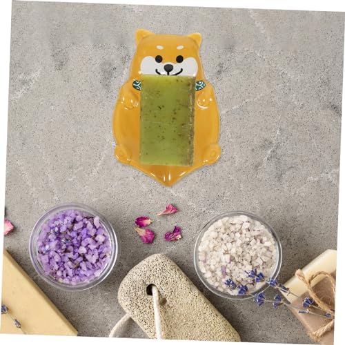 Ciieeo Ceramic Dog Soap Dish Holder