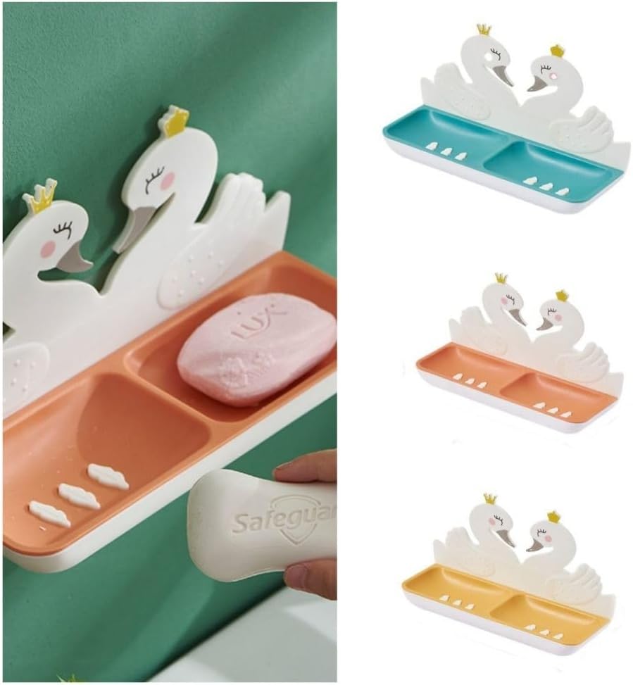 Plastic Soap Dish Holder with Cartoon Design