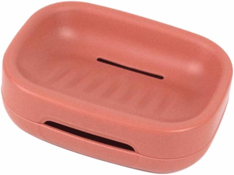 SUREK Simple Countertop Soap Holder with Drainage Double Layer Dish