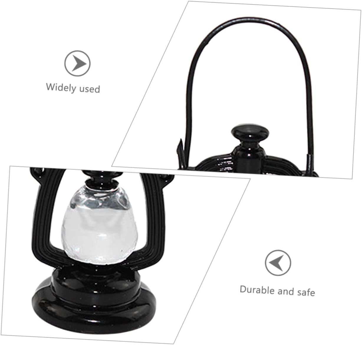 ERINGOGO Retro Kerosene Lamp with Non-Resin Black Finish