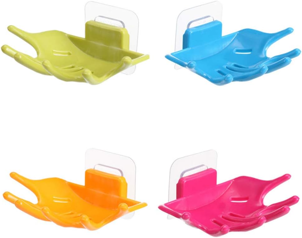 DOITOOL Hand Shaped Soap Case with Drain Punch Design