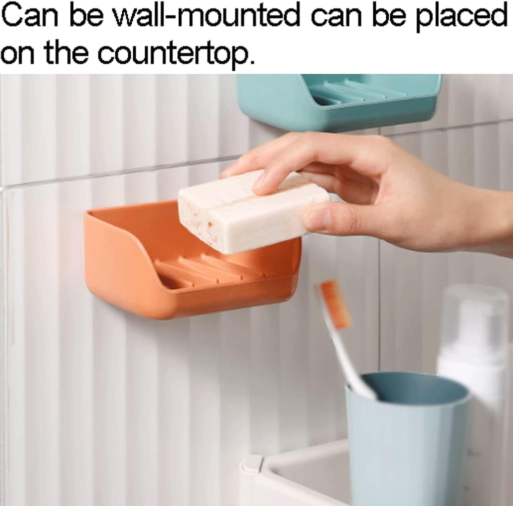 SUREK Dual-Use Soap Dish with Drainage Wall-Mounted Holder