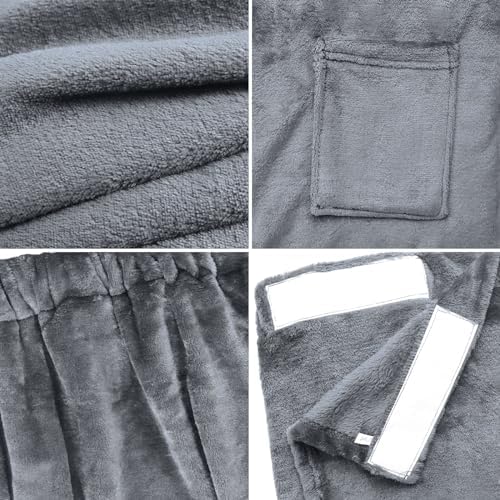 Men Boys Bath Towel Elastic Adjustable Wrap Wraparound with Pocket