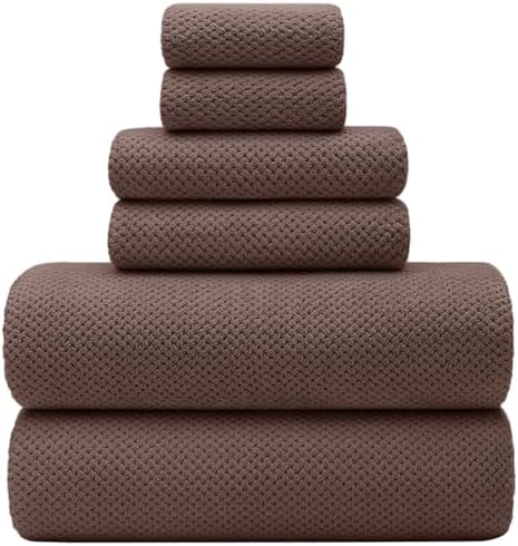 YTYC Extra Large Bath Towel Set of 6 Quick Dry Microfiber Towels