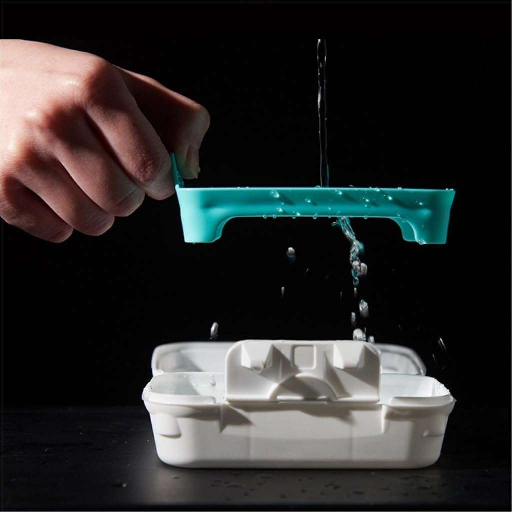 Valcla Soap Dish 2-Pack Portable Lock Double Layer Bathroom Holder