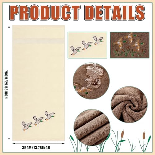 Mindsoft 2 Pack Mallard Duck Hand Towels 14x29 Inch