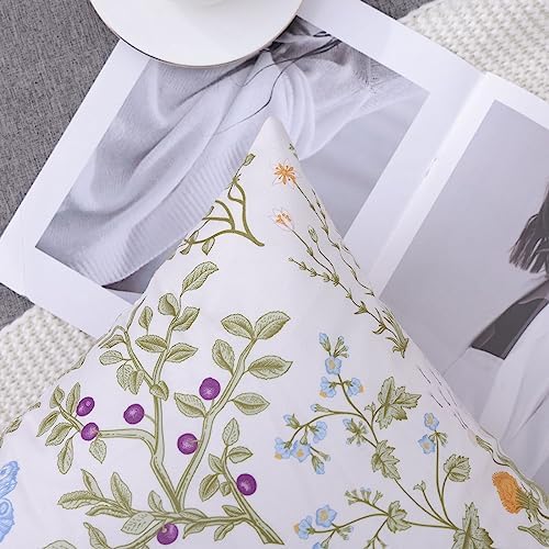 Hyha Floral Pattern Velvet Pillow Covers Set of 2 20x20 Inch