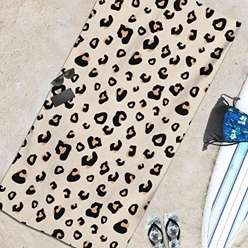 SUNUAN Leopard Beach Towel 52x33 Inches