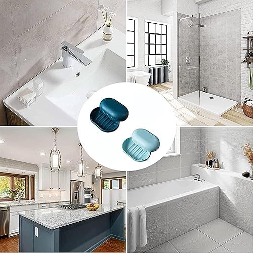 GlitzyStar 2pcs Soap Dish with Lid Travel Case