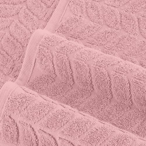 Elegant Comfort Luxury 6-Piece Turkish Cotton Towel Set - Dusty Rose
