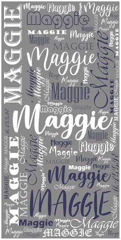 Hoomall Personalized Gray Beach Towel with Name
