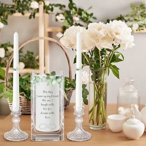 FoldTier Unity Wedding Candles with Holder Set