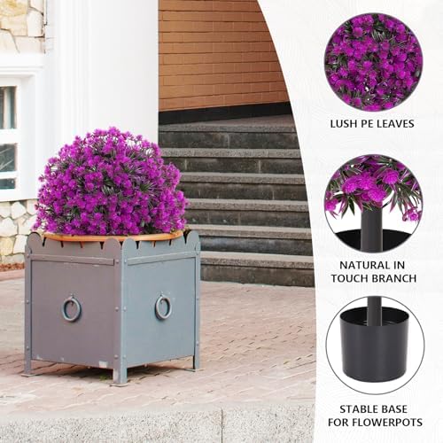 Bestwyc 2pcs Artificial Olive Topiary Ball Trees