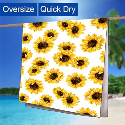 Rstick Sunflower Beach Towel 36x72 Quick Dry Sand-Free 1