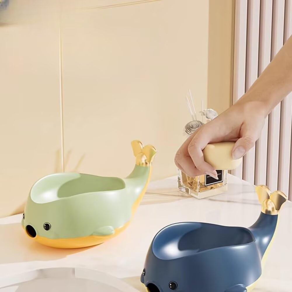 FABEILAI Suction Soap Holder with Whale Design