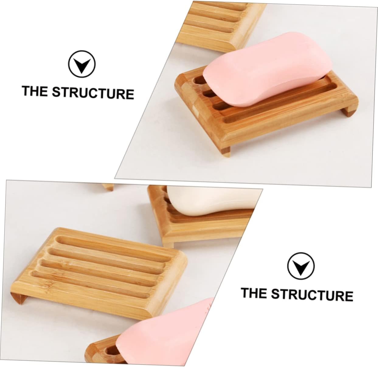 2-Pack Self-Draining Soap Dishes for Bar Soap