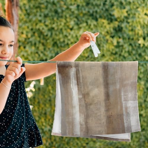 Taupe Grey Brown Hand Towels Set of 2 for Bathroom and Kitchen