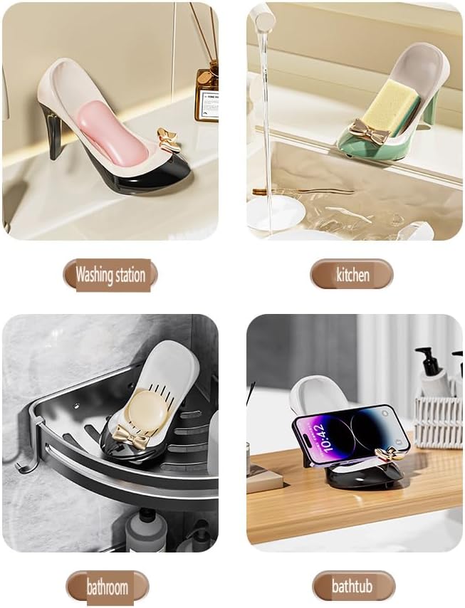 Creative High Heels Soap Box with Suction Cup