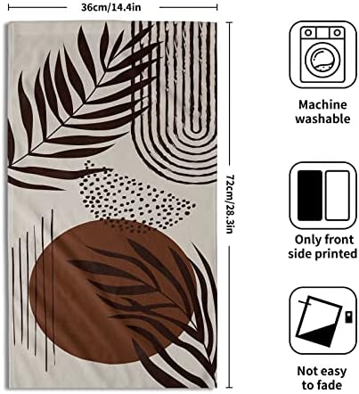Giwawa Boho Leaf Hand Towel Set of 2 Soft Bath and Kitchen Towels
