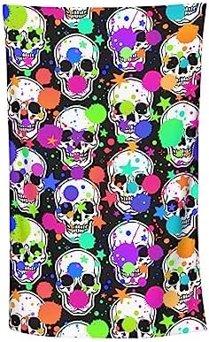 VOOHDDY Bright Skull Beach Towel - Large Soft Microfiber Quick Dry Oversized