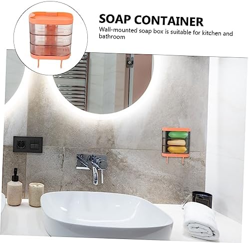 SOLUSTRE Rotating Plastic Soap Dish Wall Mount