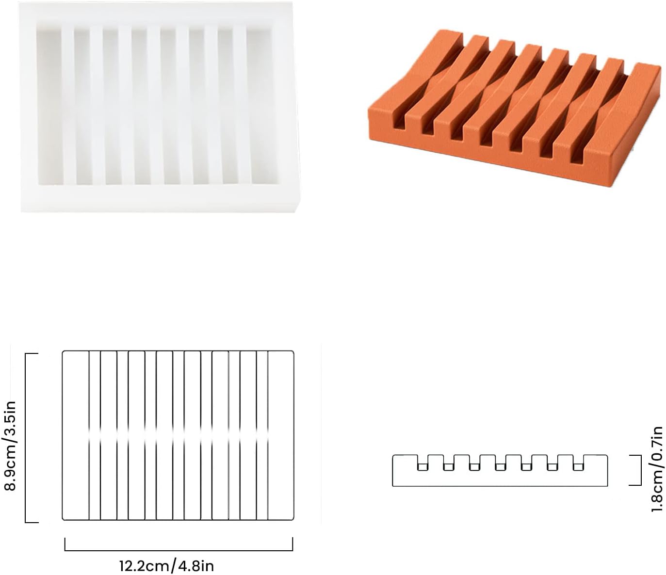 BOOWAN NICOLE Silicone Soap Mold for Bathroom Drains
