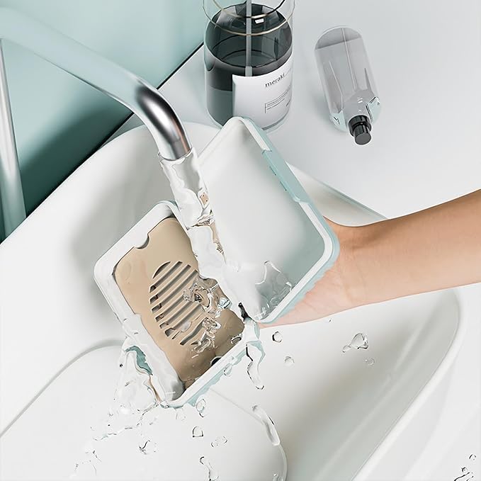 Leakproof Travel Soap Dish with Lid - Portable for Gym Camping Travel