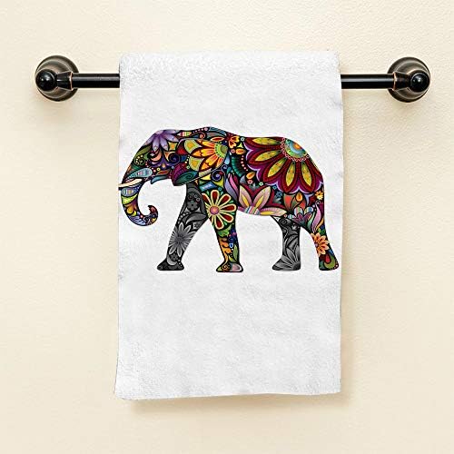 HGOD Designs Mandala Elephant Hand Towel - 15X30