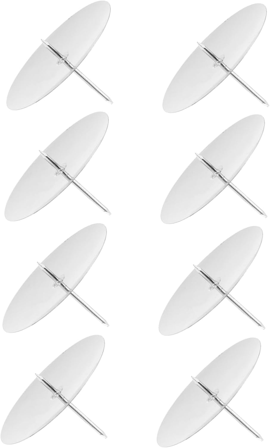 MAGICLULU 8-Piece Silver Candle Holder Set