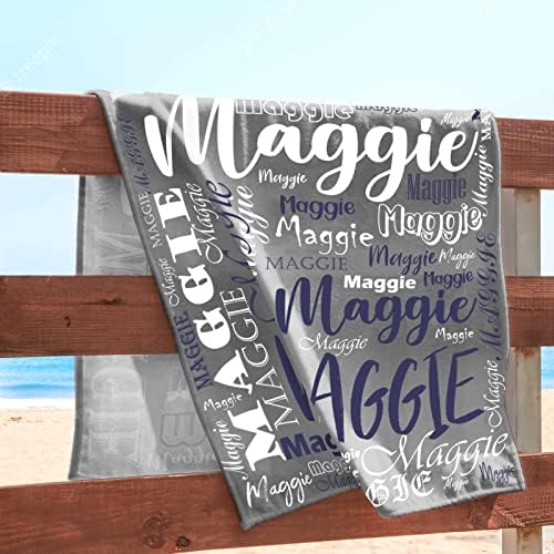 NIBESSER Custom Beach Towel with Name for Kids and Adults