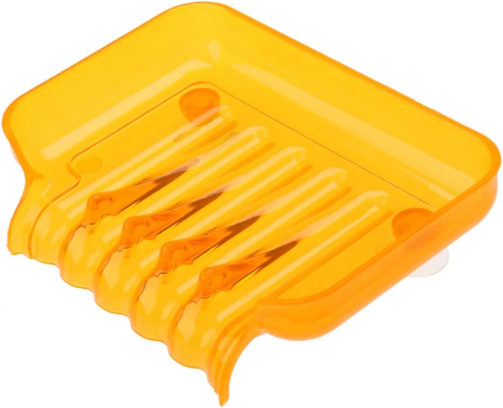 Ciieeo Bathroom Waterfall Soap Dish with Clear Orange Cup Holder