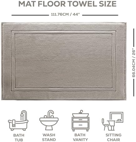 ALIBI Bath Mat Floor Towel - Oatmeal 44X26