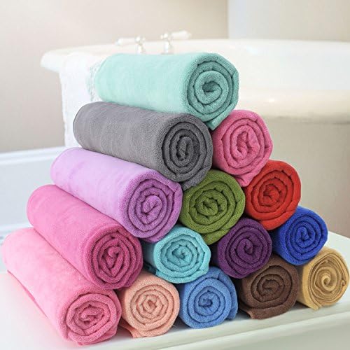JML Microfiber Towels 6 Pack Large 27x55 Purple Grey Light Blue