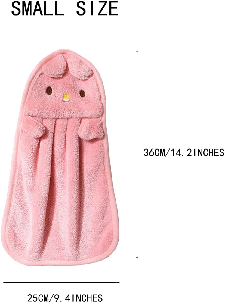 TRYTUTRY 6 Pack Cute Kids Hand Towels with Hanging Loop