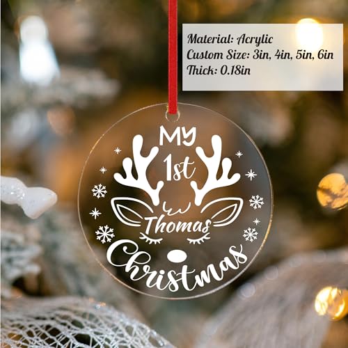 Jasilon Personalized Babys First Christmas Ornament 1