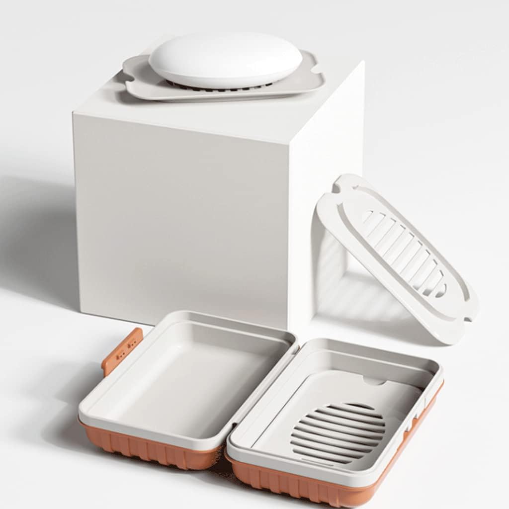 Simple Countertop Soap Dish with Drainage and Water Tray