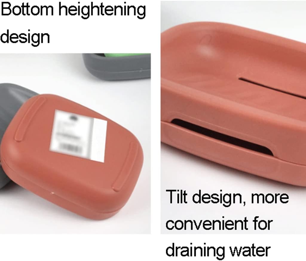 SUREK Simple Countertop Soap Holder with Drainage Double Layer Dish
